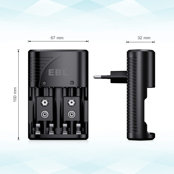 EBL universal Ladegerät für 4x AA/AAA oder 2x 6F22 9V – Bild 6