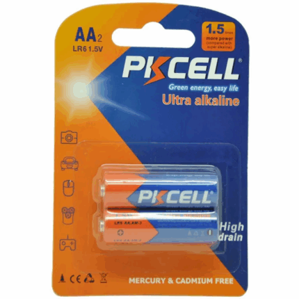 PKCELL 1,5V AA LR6-2B Ultra Alkaline Batterie Doppelpack