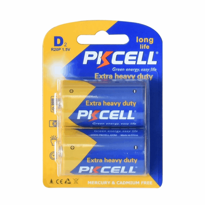 PKCELL 1,5V D R20P-2B Long Life Batterie Doppelpack – Bild 2