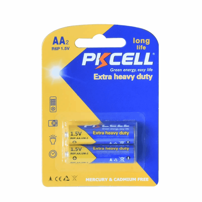PKCELL 1,5V AA R6P-2B Long Life Batterie Doppelpack – Bild 2