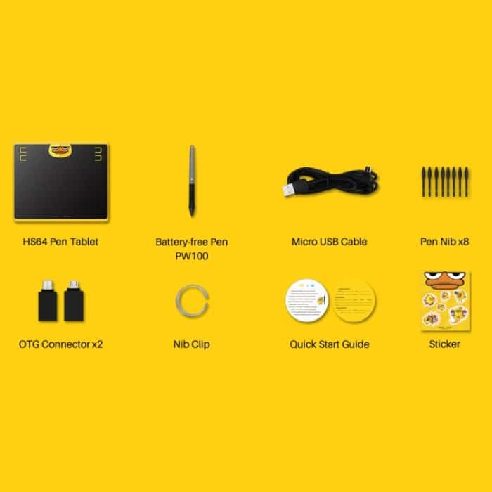 HUION HS64 Chips Special Edition 5080 LPI Kunstzeichnungstablett mit batterielosem Stift zum Spaß – Bild 13