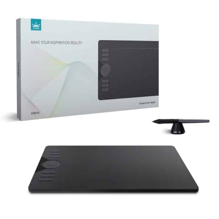 HUION HS610 5080 LPI Touch Ring Kunst-Zeichentablett zum Spaß mit batterielosem Stift und Stifthalter – Bild 7