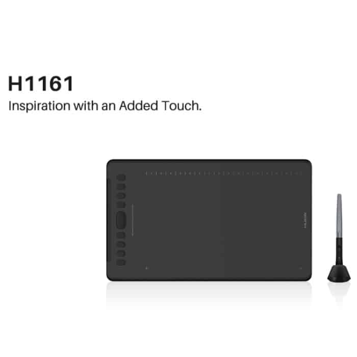 HUION H1161 5080 LPI Touch Strip Art-Zeichentablett zum Spaß mit batterielosem Stift und Stifthalter – Bild 8