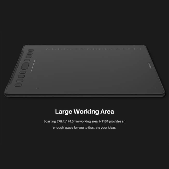 HUION H1161 5080 LPI Touch Strip Art-Zeichentablett zum Spaß mit batterielosem Stift und Stifthalter – Bild 10