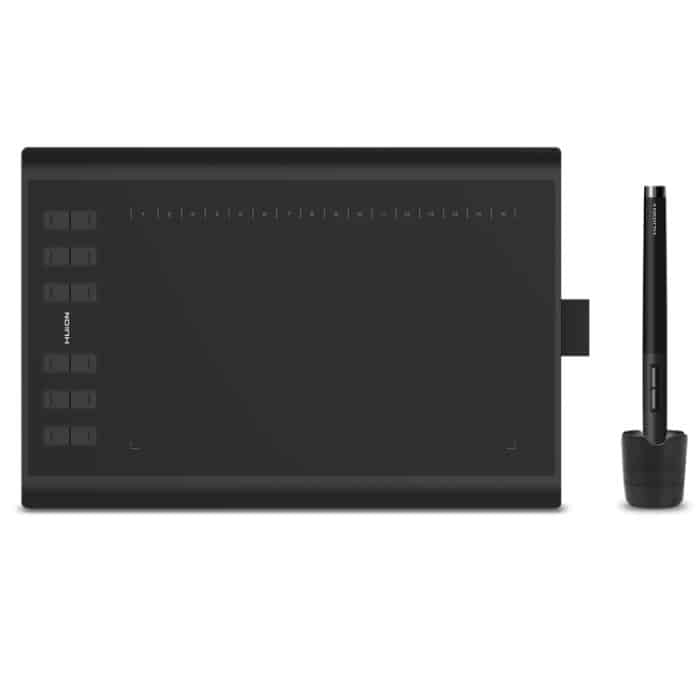 CA0632.jpg HUION Inspiroy H1060P 5080 LPI 12 Drucktasten Art Drawing Tablet zum Spaß, mit batterielosem Stift und Stifthalter – Bild 1