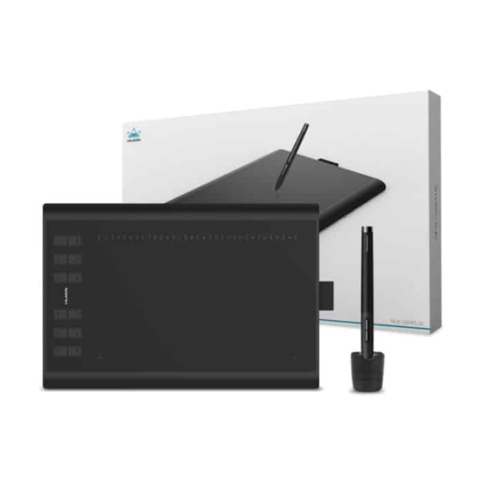 HUION Inspiroy H1060P 5080 LPI 12 Drucktasten Art Drawing Tablet zum Spaß, mit batterielosem Stift und Stifthalter – Bild 6