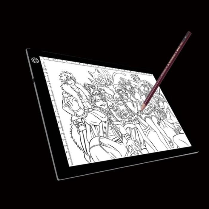 CA0688.jpg A4 Größe 5W 5V LED LED Stepless Dimmbare Acryl-Kopierkarten für Anime Sketch Drawing Sketchpad, mit USB-Kabel und Stecker, Größe: 220x330x5mm – Bild 1
