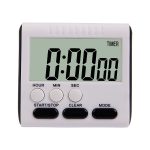 Küchentimer, 24 Stunden, digitaler Wecker, LCD-Bildschirm, magnetische Rückseite, zum Kochen, Backen