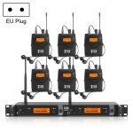 XTUGA IEM1200 Drahtloser Sender 6 Bodypack Stage Singer In-Ear-Monitorsystem, Transmitter 6 Bodypack