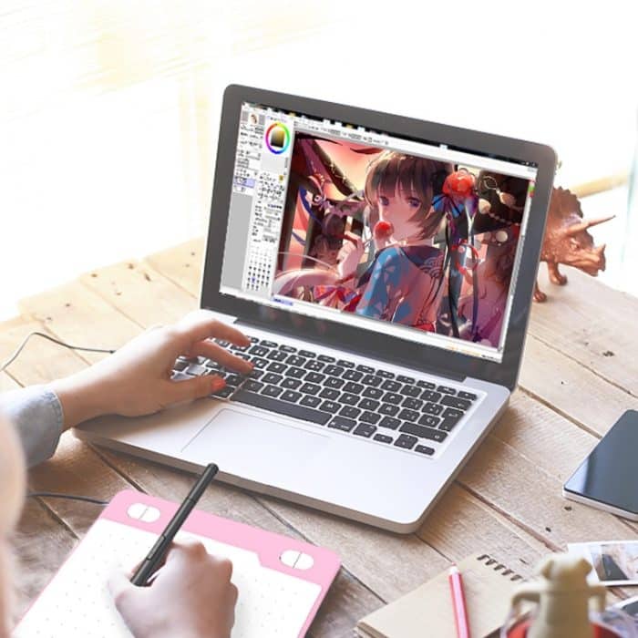 Das 10Moons T503-Zeichentablett kann mit dem Passivstift 8192 an ein Mobiltelefon-Tablet angeschlossen werden – Bild 14