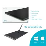HUION Inspiroy Serie Q11K 5080LPI USB-Grafik-Zeichentablett für Windows / Mac OS mit digitalem Stift – Bild 7