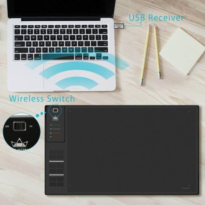 HUION Inspiroy-Serie WH1409 (8192) 5080LPI Professional Art USB-Grafik-Zeichentablett für Windows / Mac OS mit digitalem Stift – Bild 8