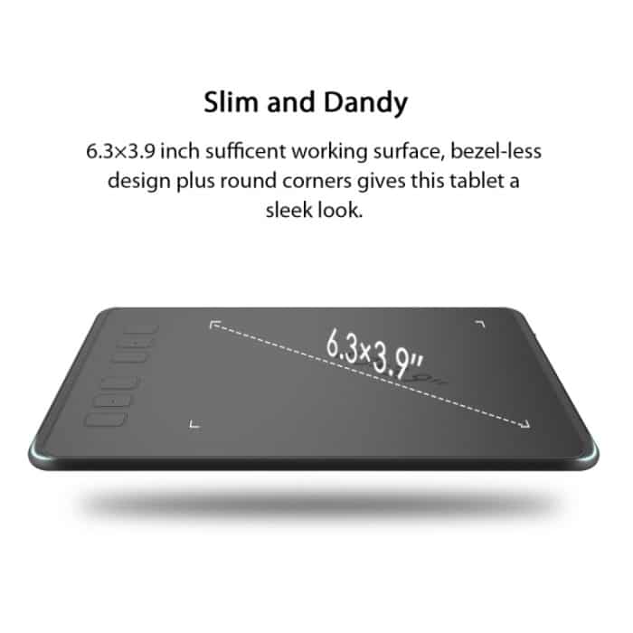 HUION Inspiroy Serie H640P 5080LPI Professionelles USB-Grafik-Grafiktablett für Windows / Mac OS mit batterielosem Stift – Bild 4