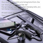 Yesido 60W PD + QC3.0 Dual Port Auto-Schnellladegerät mit USB-C / Typ-C + 8-poligem Federkabel – Bild 3