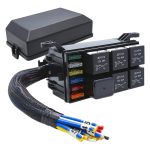 12V 5 Pin Auto 6 Steckplätze Wasserdichter Relais Sicherungskasten mit Kabel