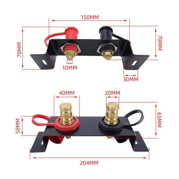 CP-5192 M10 Dicken Bolzen Auto RV Marine Batterie Terminal Starter Batterie Terminal Extender – Bild 6