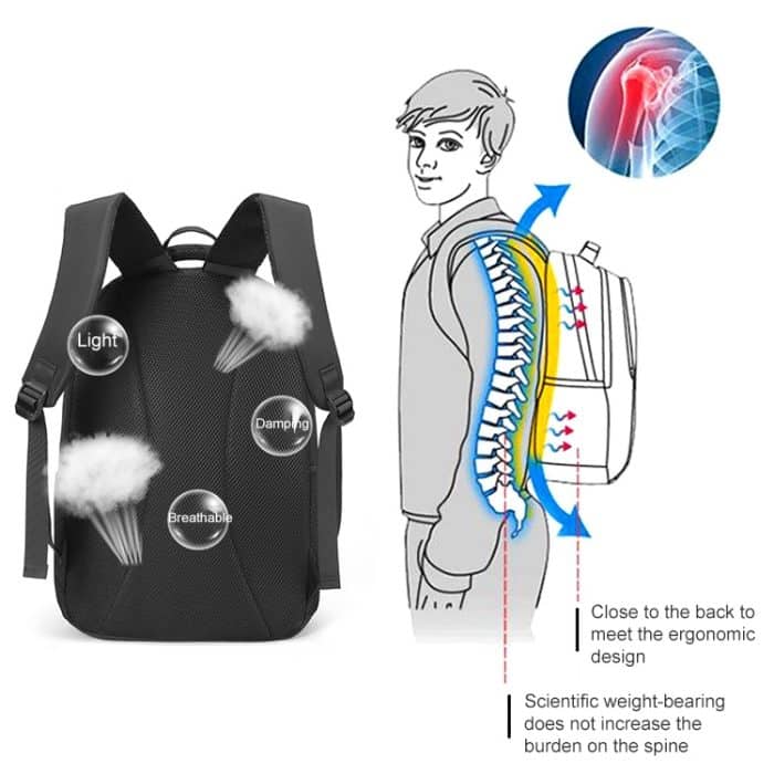 cxs-615 Multifunktionaler Oxford-Laptoptaschen-Rucksack – Bild 4