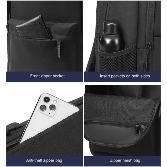 cxs-8106 Multifunktionaler Oxford-Laptoptaschen-Rucksack – Bild 6