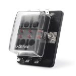 Universeller 6-Wege-Sicherungskastenblock Sicherungshalterkasten Kfz-Schaltkreis Kfz-Klingenwerkzeug 6-Wege-Sicherungsblock, DC 10V-32V – Bild 2