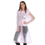 EVA-Kante verbunden Poncho Edge Design Transparente Hutkrempe Regenschutz Wasserdichter Außenregenmantel, Größe: L, Geeignet für 150-170 cm Höhe (Pink) (Pink)