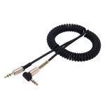3,5 mm 3-poliger Stecker auf Stecker Audio AUX einziehbares Spiralkabel, Länge: 1,5 m, Length: 1.5m(Black), Length: 1.5m (Red) – Bild 2