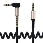 3,5 mm 3-poliger Stecker auf Stecker Audio AUX einziehbares Spiralkabel, Länge: 1,5 m, Length: 1.5m(Black), Length: 1.5m (Red) – Bild 3