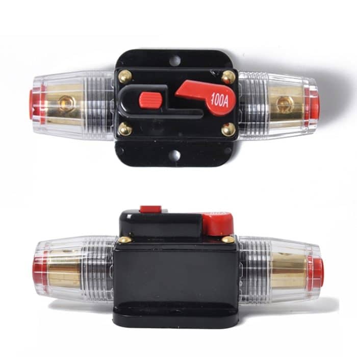 DC 12-24V Auto Leistungsschalter Stereo Audio Sicherungshalter Versicherung 100A Sicherung – Bild 3