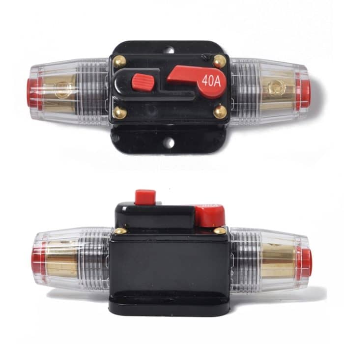 DC 12-24V Auto Leistungsschalter Stereo Audio Sicherungshalter Versicherung 40A Sicherung – Bild 3