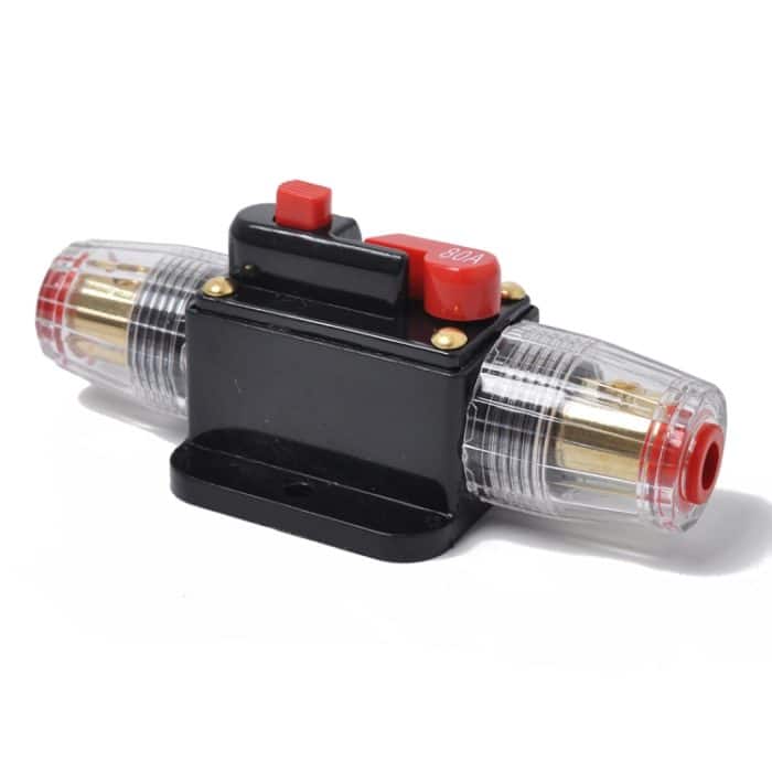 DC 12-24V Auto Leistungsschalter Stereo Audio Sicherungshalter Versicherung 80A Sicherung – Bild 2