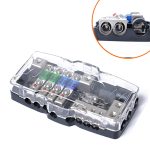 Car Audio Stereo Verteilerblock Masse Mini ANL Sicherungsblock 4-Wege-Sicherungsblock 30A 60A 80Amp mit LED