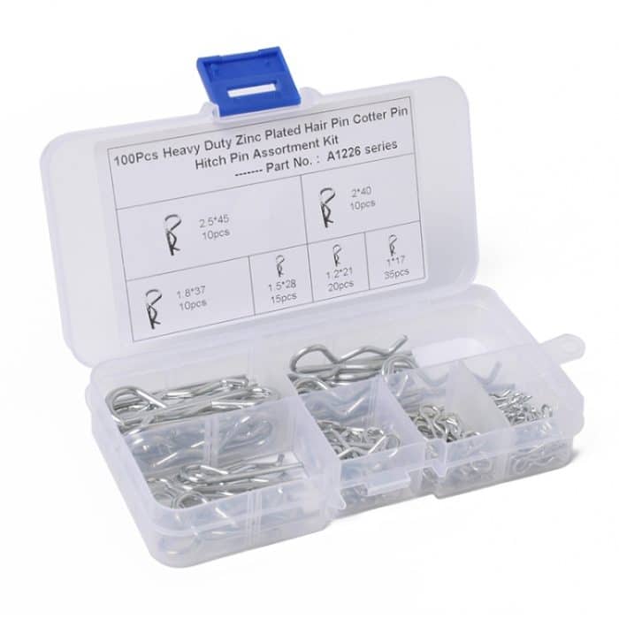 100 PCS Hochleistungs verzinkter Splint R Traktorclip Pin für Auto / Boot / Garagen – Bild 2