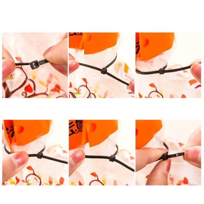 250 Stück/Packung 5 mm x 300 mm Nylon-Kabelbinder, 5mm*300mm Black, 5mm*300mm White – Bild 4