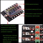 1 in 12 Out Sicherungskasten PC-Klemmenblock Sicherungshalter-Kits mit LED-Warnanzeige für Auto Car Truck Boat – Bild 7