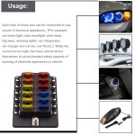 1 in 12 Out Sicherungskasten PC-Klemmenblock Sicherungshalter-Kits mit LED-Warnanzeige für Auto Car Truck Boat – Bild 10