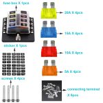 1 in 8 Out Sicherungskasten PC-Klemmenblock Sicherungshalter-Kits mit LED-Warnanzeige für Auto Car Truck Boat – Bild 6