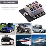 1 in 8 Out Sicherungskasten Schraubklemmenabschnitt Sicherungshalter-Kits mit LED-Warnanzeige für Auto Car Truck Boat – Bild 6