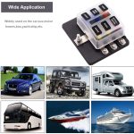 1 in 6 Out 6-Wege-Sicherungskasten Schraubklemmenabschnitt Sicherungshalter-Kits mit LED-Warnanzeige für Auto-PKW-LKW-Boot – Bild 7