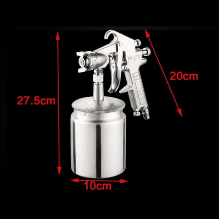 W-77 Paint Spray Gun Sprayer Unterer Topf Druckluftwerkzeug für Wohnwagen, Lochdurchmesser: 3mm – Bild 8