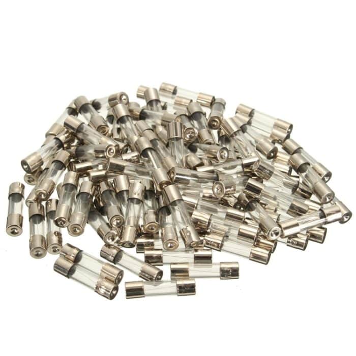 100 PCS 5 x 20 mm Sicherung Verschiedene Kits Glassicherungsrohr 0,2A 0,5A 1A 2A 3A 5A 8A 10A 15A 20A – Bild 2