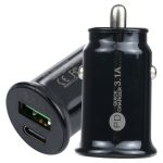 TE-339PD 3,1 A PD USB-C / Typ-C + USB-Schnittstelle Mini-Schnelllade-Autoladegerät