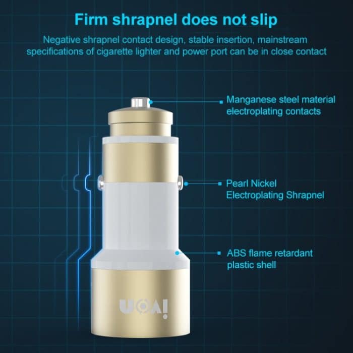 Ivon CC33 36W 6A Dual QC 3.0 USB Full Metal Car Ladegerät – Bild 6