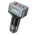 IVON CC43 45W PD 3.0 Dual USB-C / Typ-C + QC 3.0 USB-Port-Square-Autoladegerät – Bild 2