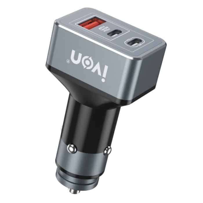 IVON CC43 45W PD 3.0 Dual USB-C / Typ-C + QC 3.0 USB-Port-Square-Autoladegerät – Bild 2