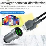 IVON CC38 2.4A Dual USB-Autoladegerät + 1M USB an Micro USB-Fast-Ladendatenkabelsatz – Bild 6