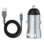 IVON CC39 18W 3.1A QC 3.0 USB-Autoladegerät + 1M USB an USB-C / Typ-C Fast Lades Datenkabelsatz – Bild 2