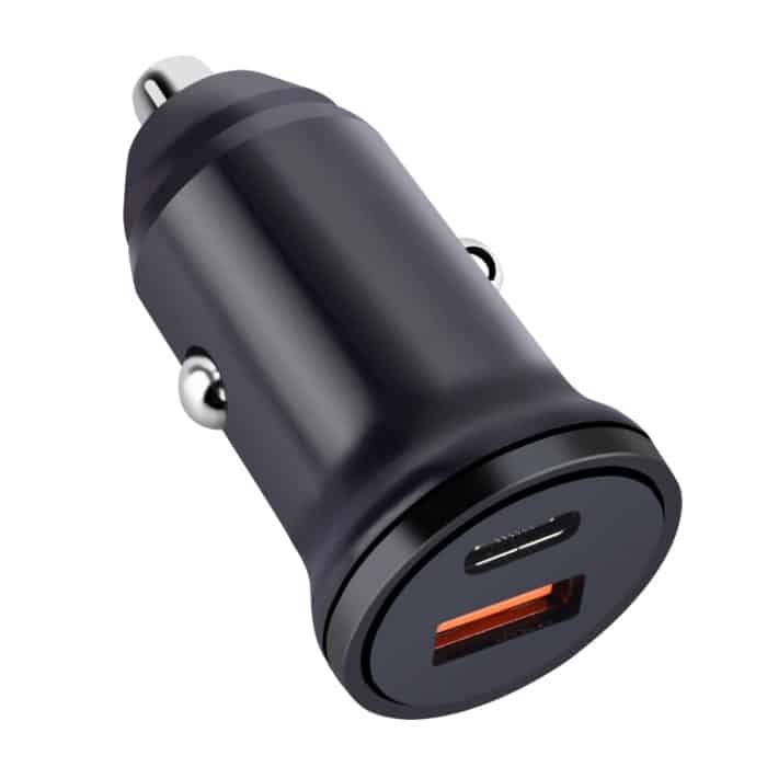 PD 20W USB-C / Typ-C + QC 3.0 USB-Schnittstelle Schnelllade-Autoladegerät – Bild 3