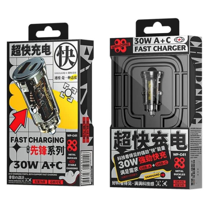 WK WP-C41 Vanguard Serie 30W USB + Typ-C Autoladegerät – Bild 7