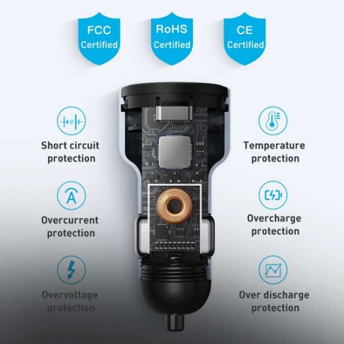 MOMAX UC16E 67W USB-C / Typ-C + USB-Autoladegerät mit zwei Anschlüssen – Bild 9