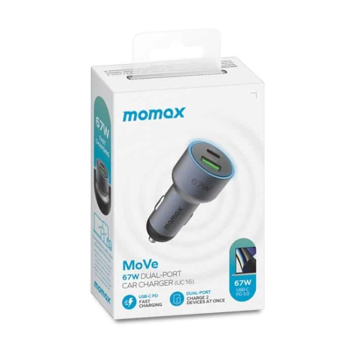 MOMAX UC16E 67W USB-C / Typ-C + USB-Autoladegerät mit zwei Anschlüssen – Bild 10