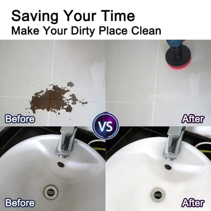 15 in 1 Stock Wandfenster Glasreinigung Entkalkeln Elektrische Bohrer Pinselkopfsatz, zufällige Farblieferung – Bild 6